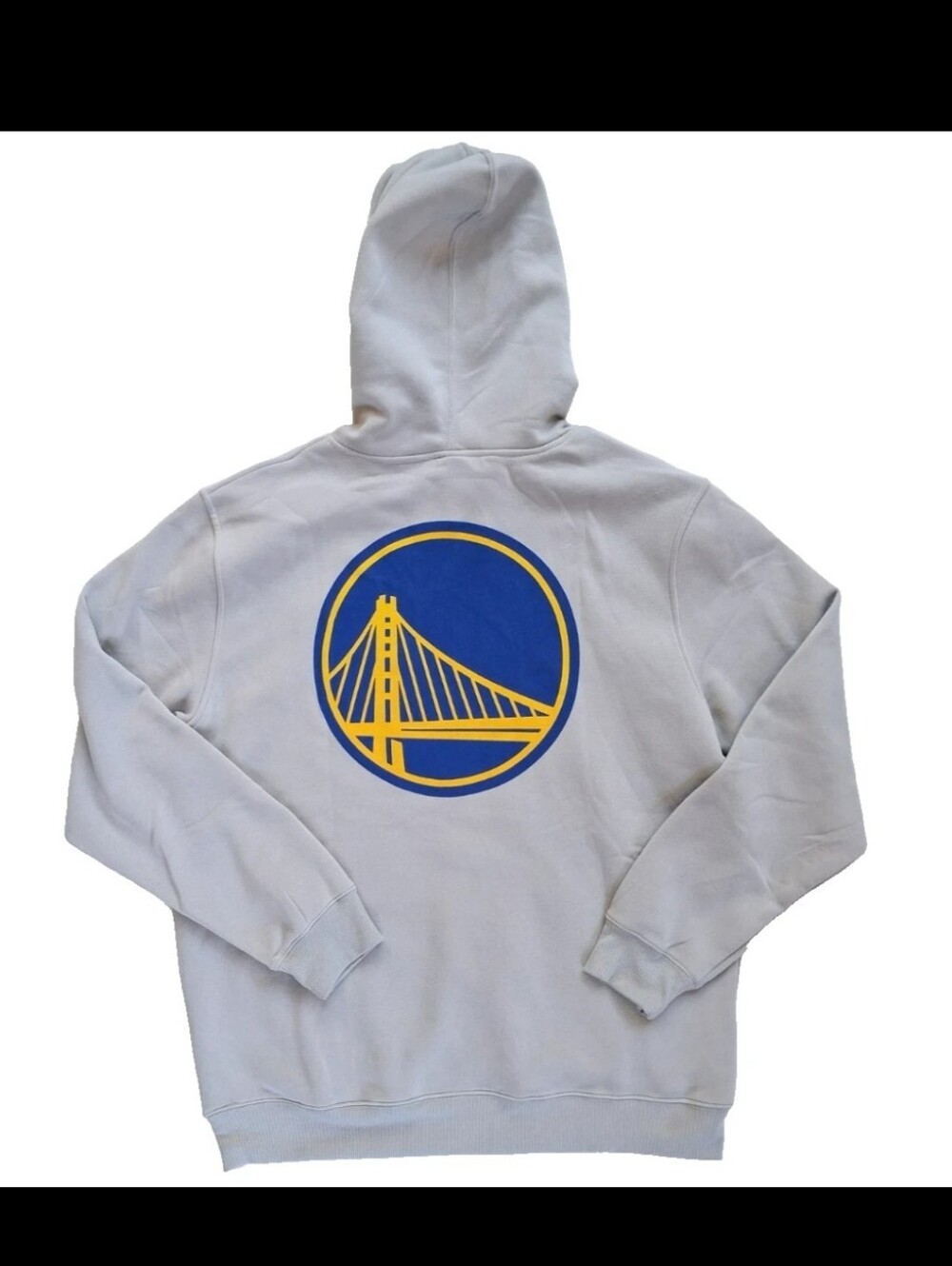 NBA Golden State Warriors MENS LARGE City Logo Hoodie Sweatshirt Gray Ultra Game